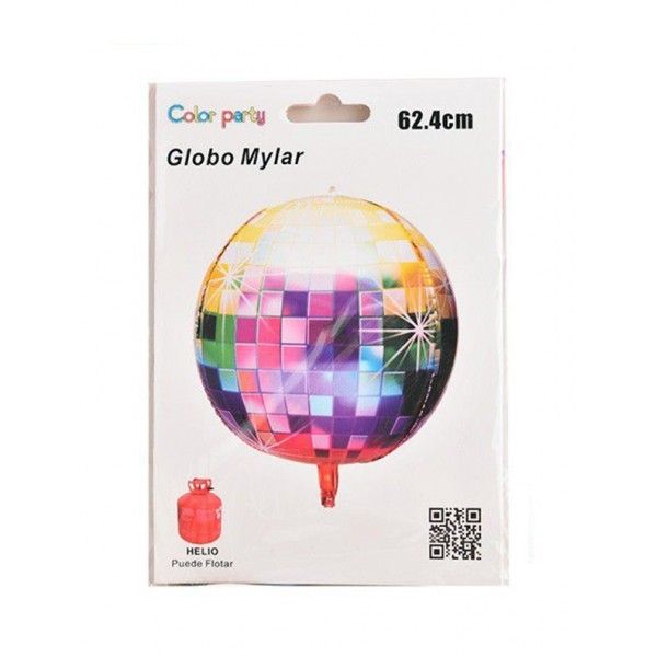 Globo mylar 4D colores 62.4cm