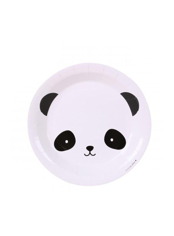 Plato de cartón Panda 23cm 6pcs