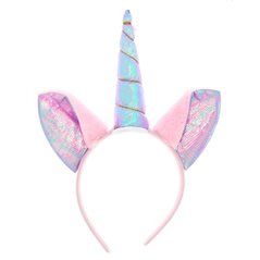 Diadema unicornio orejas rosa lila