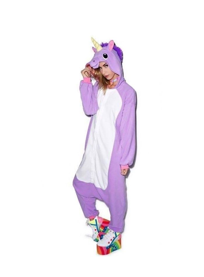 Disfraz pijama animales unicornio lila adulto 