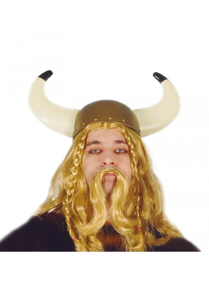 Casco vikingo dorado para adulto: Accesorios,y disfraces originales baratos  - Vegaoo