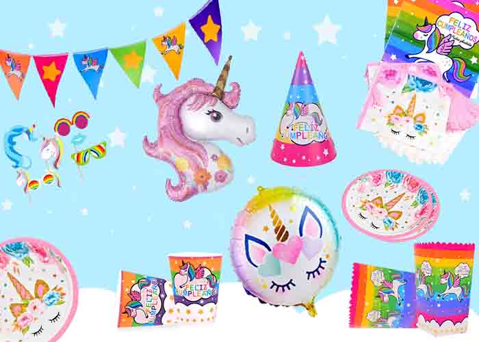 Colección Decoración para Cumpleaños de Unicornio